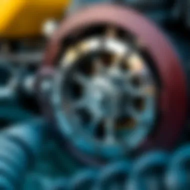 Intricate Thruster Mechanism Close-up of a thruster mechanism showcasing intricate components