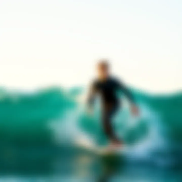 A surfer wearing a perfectly fitted wetsuit in action