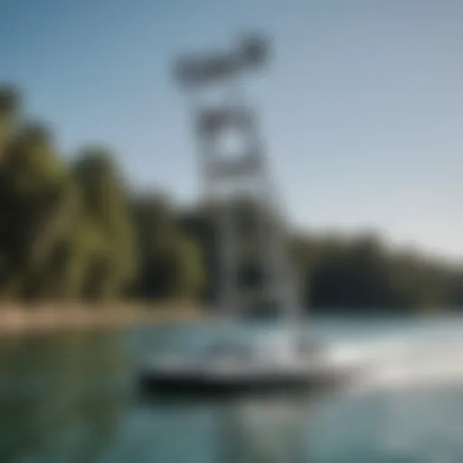 Universal folding wakeboard tower showcasing sleek design