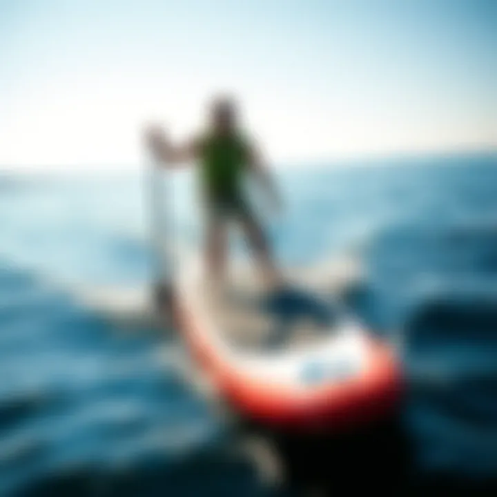 User enjoying electric paddleboarding