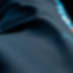 Detailed view of Volcom wetsuit fabric showcasing its flexibility