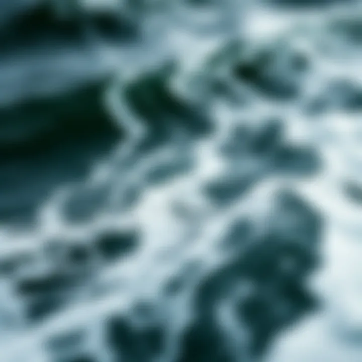 Detailed view of wind conditions on water surface